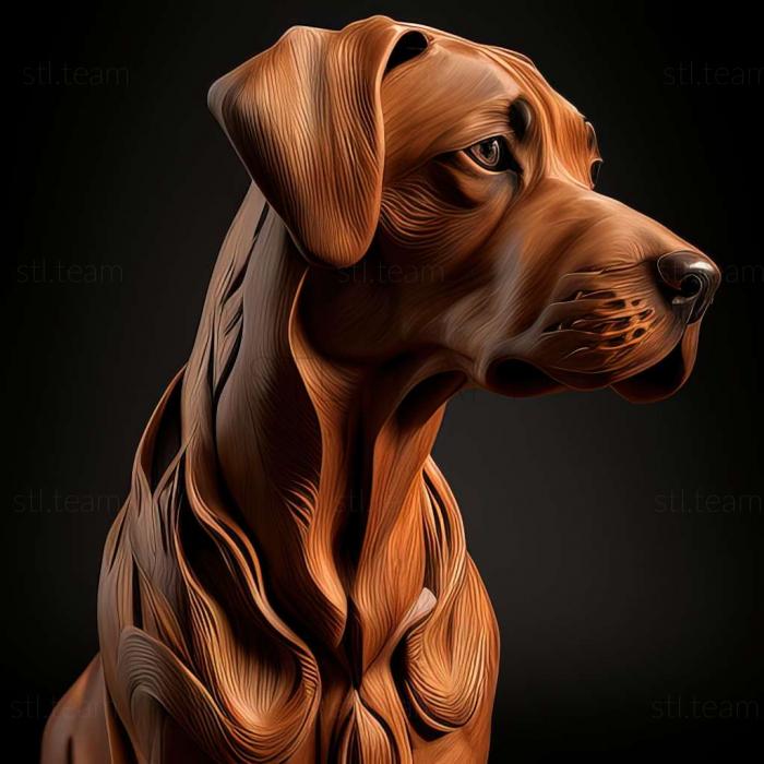 3D model Rhodesian Ridgeback dog (STL)